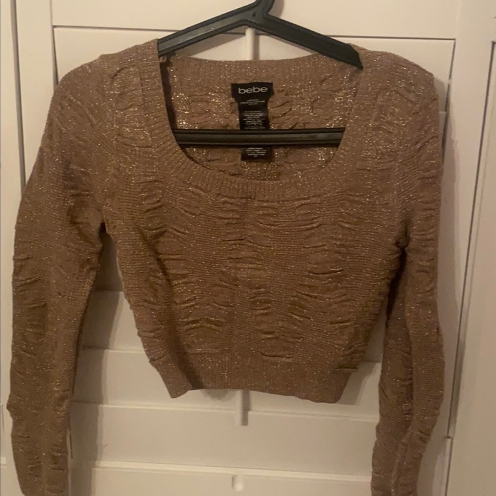 Beautiful shimmer gold crop top and pencil skirt